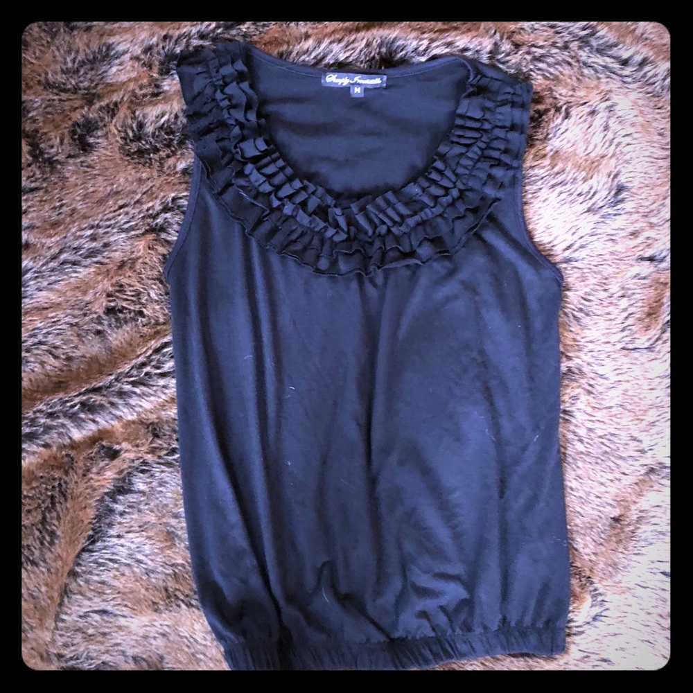 Simply Irresistible black tank with scoop neck